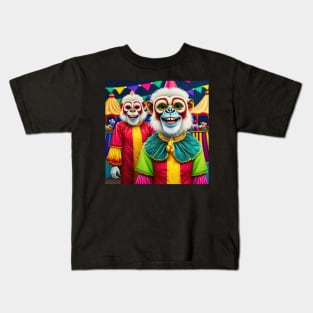 Monkey Circus Clowns in the Big Top Kids T-Shirt